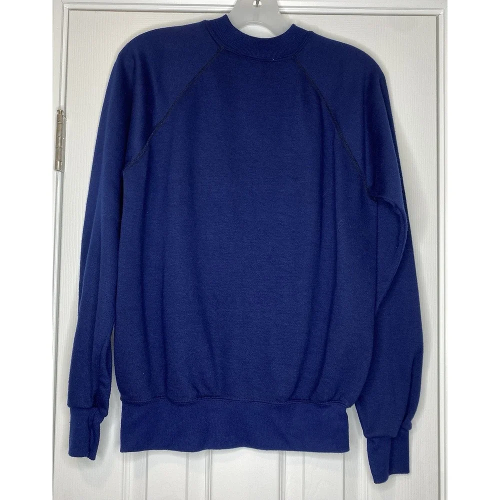Adidas Men's Vintage USA Spell Out Crewneck Sweater Navy Blue‎ Size Medium